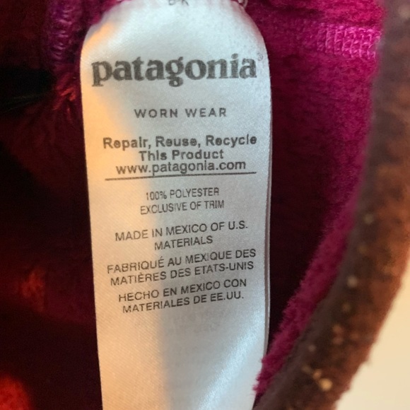 PATAGONIA | Women’s Re-Tool Snap-T Pullover Fleece Pink Raspberry Size XS - Picture 6 of 6